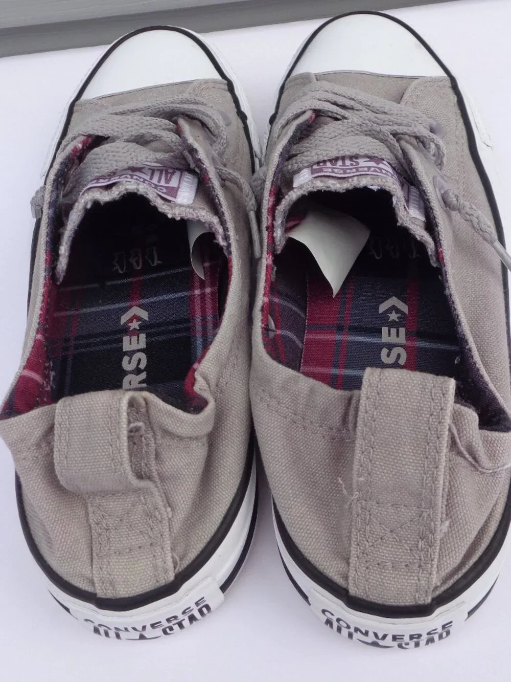 Converse Chuck Taylor All Star Shoreline Slip on Gray Shoes Sneakers Womens Sz 6